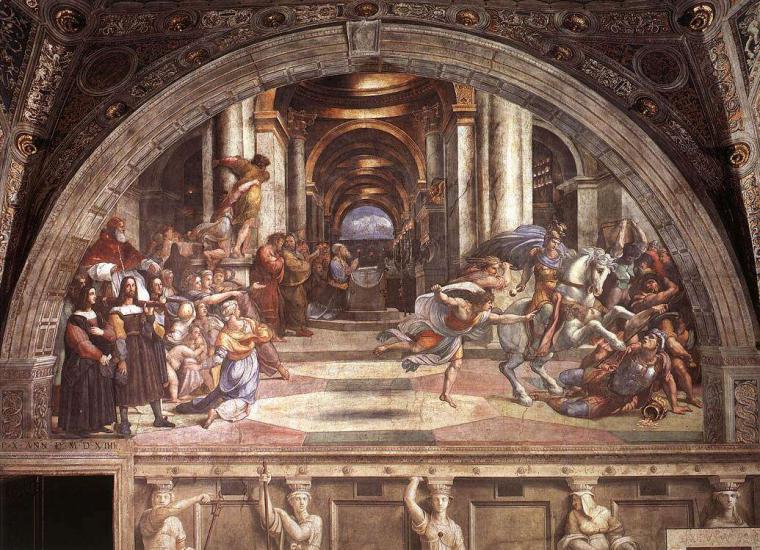 RAFFAELLO-Stanze Vaticane - The Expulsion of Heliodorus from the Temple